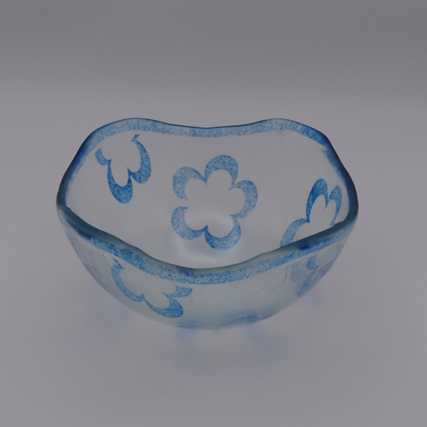 Bol haut fleur bleu