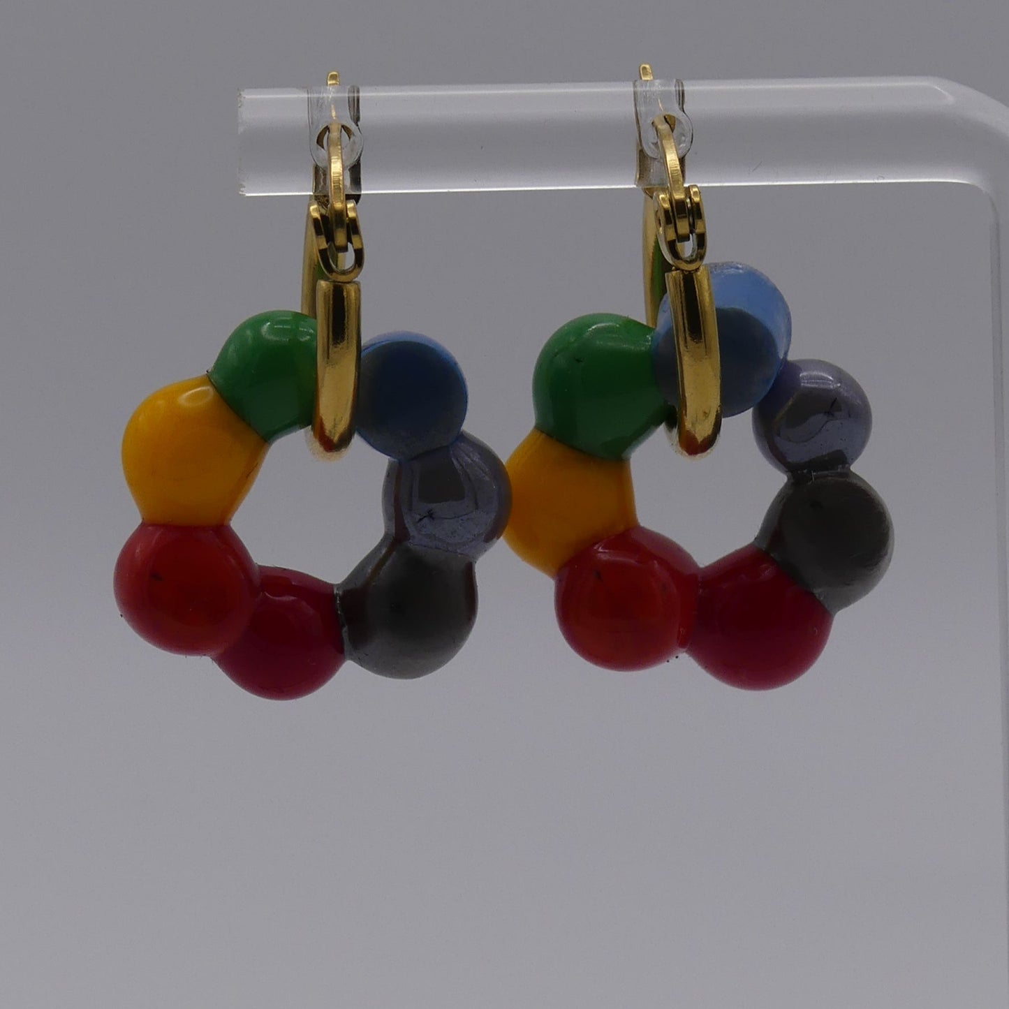 Boucles d'oreilles arc-en-ciel