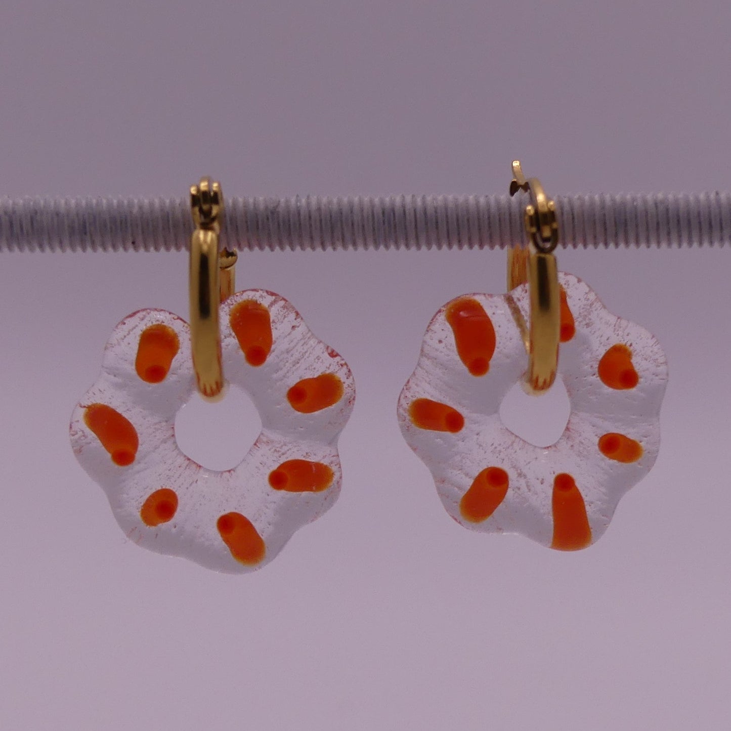 Boucles d'oreilles orange