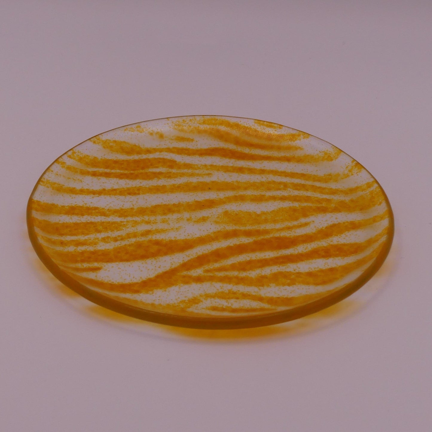 Assiette à thé zèbre orange