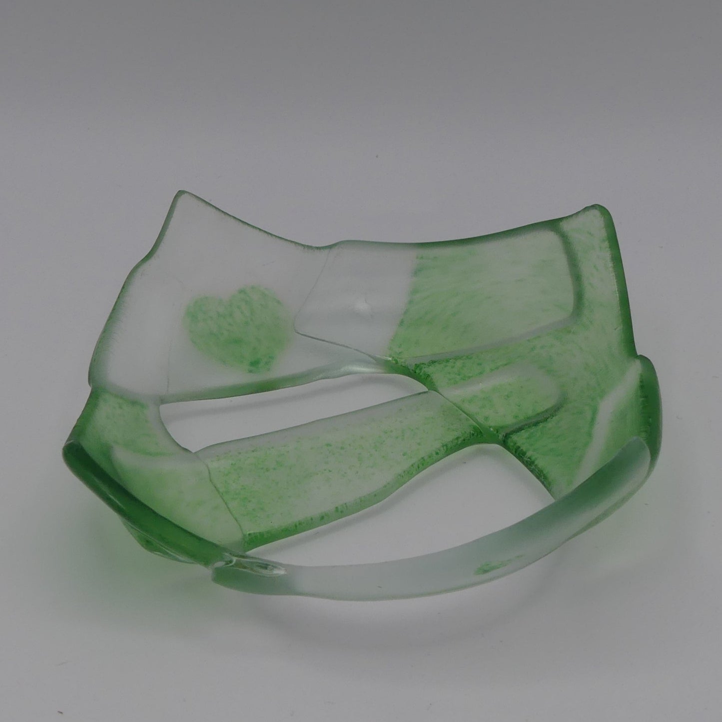 Bougeoir ajouré vert coeur