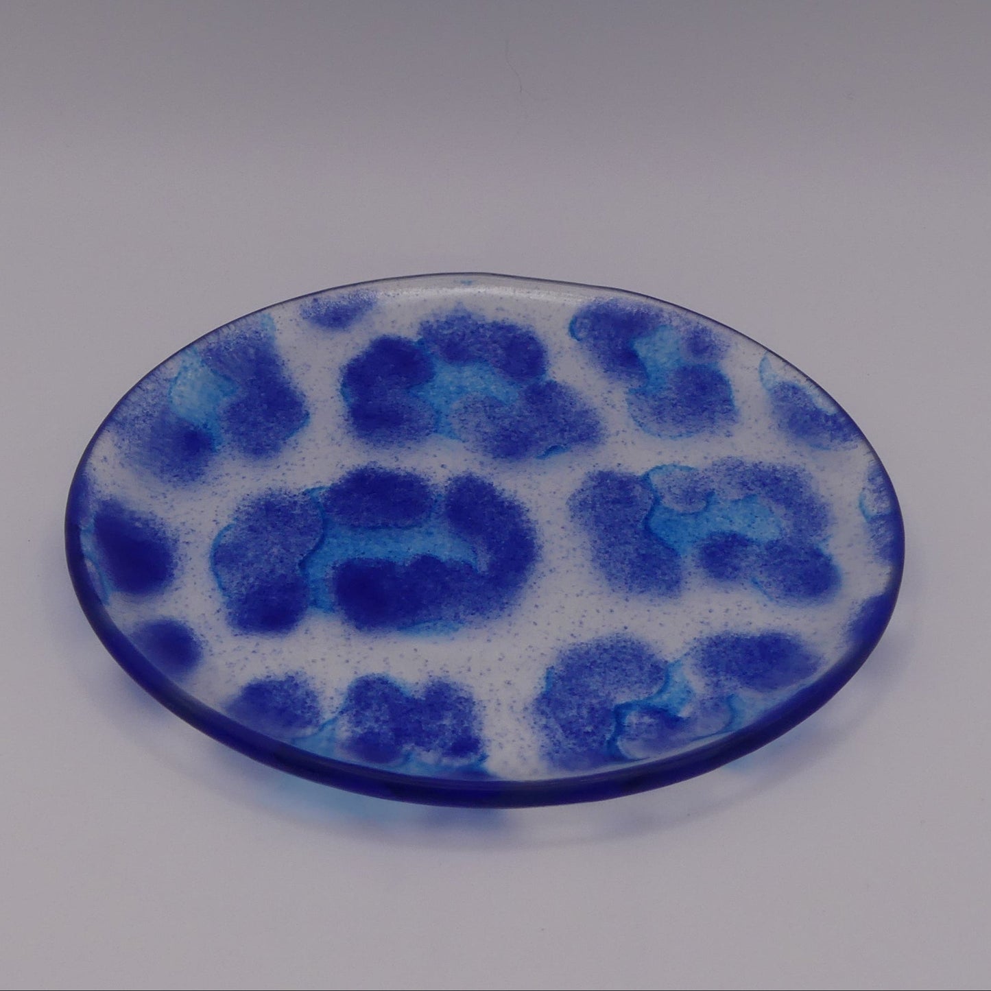 Assiette à thé léopard bleu foncé