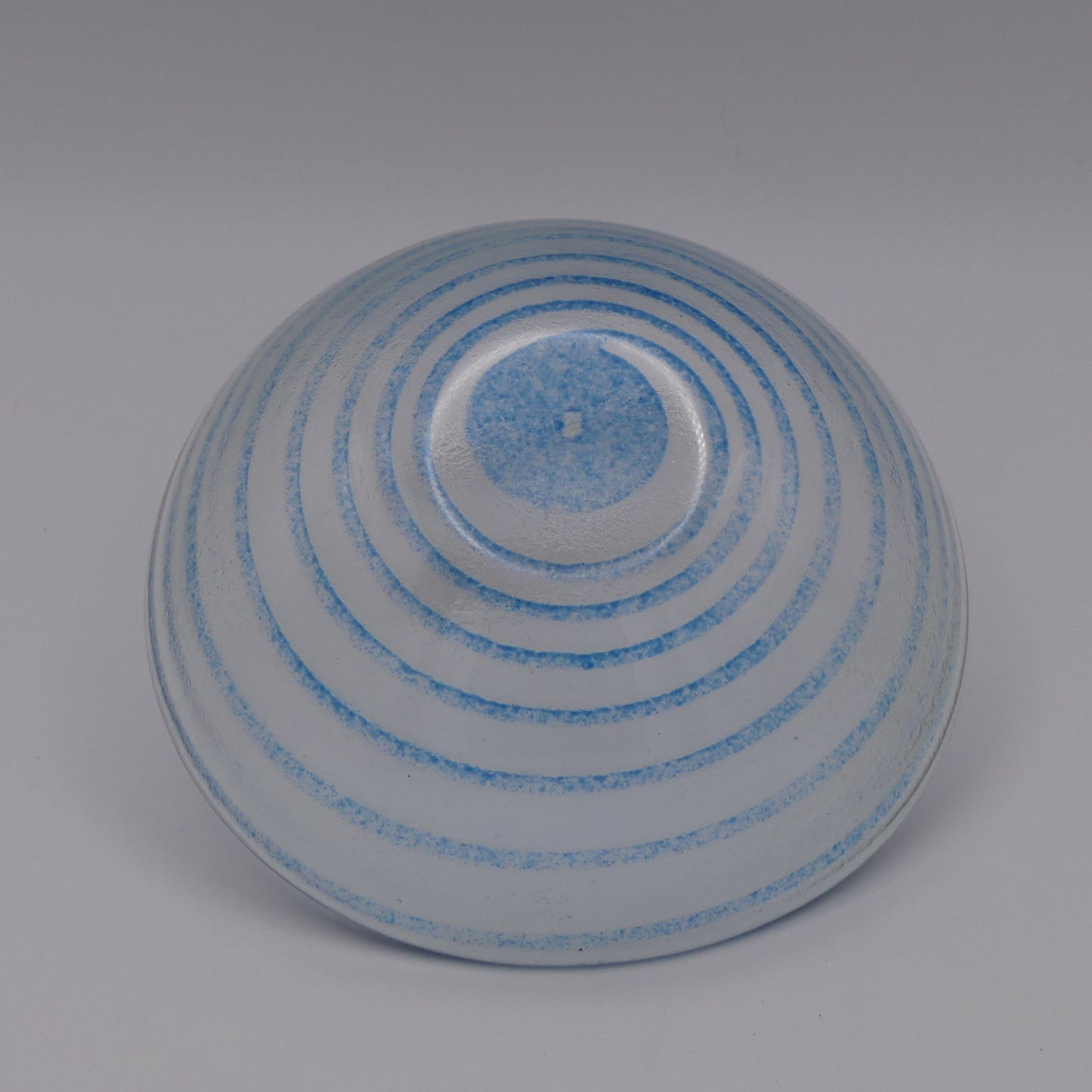 Bol spirale bleu transparent