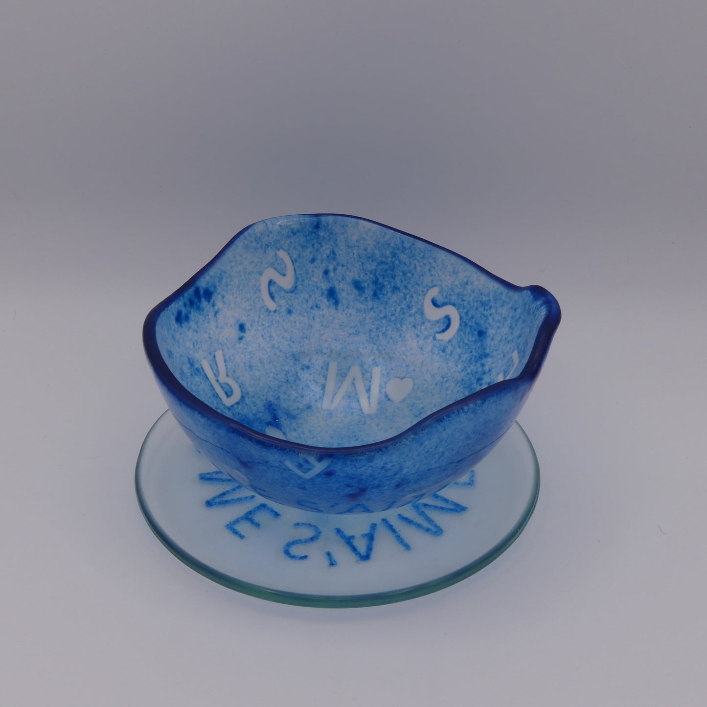 Assiette à thé s'aimer bleu