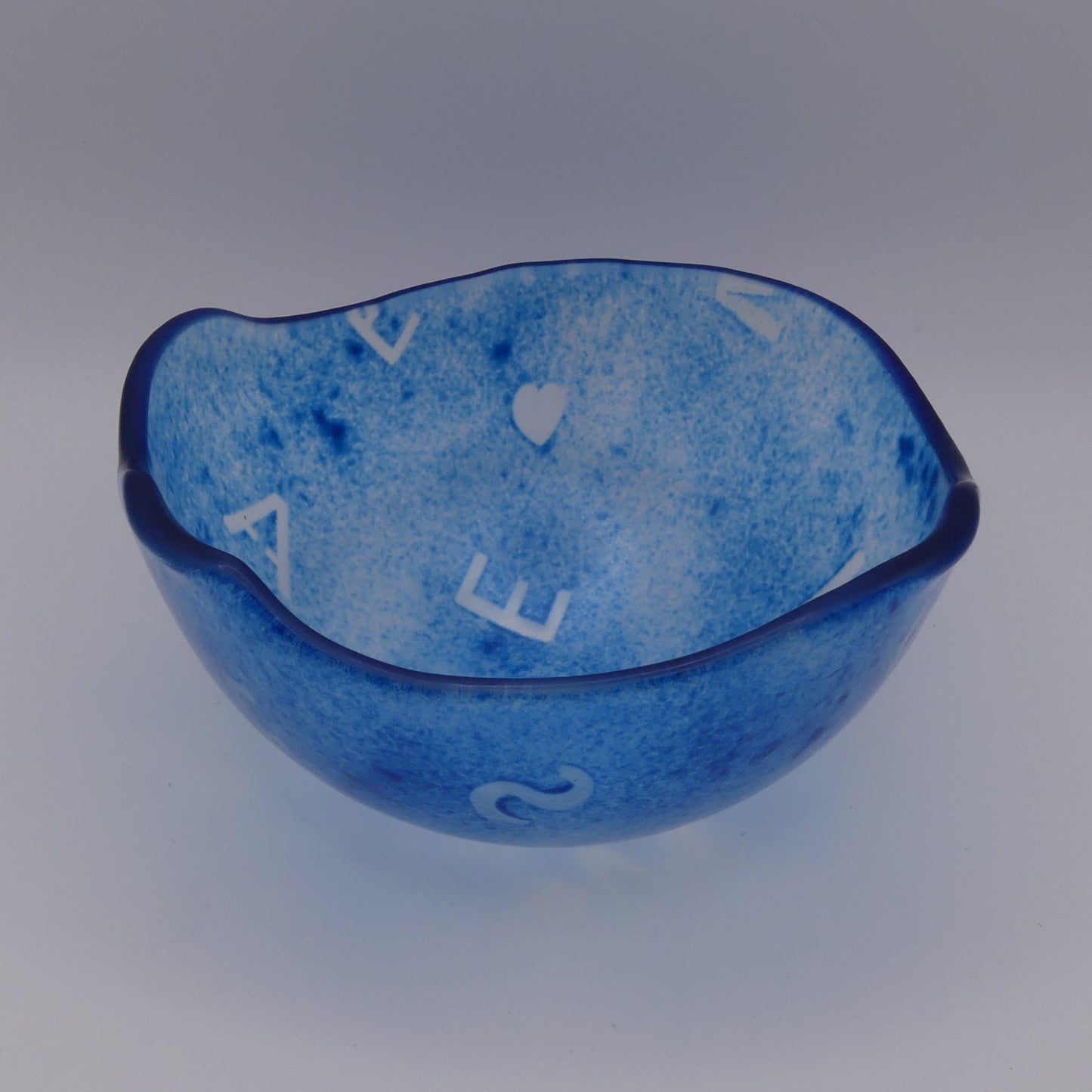 Bol haut lettres bleu