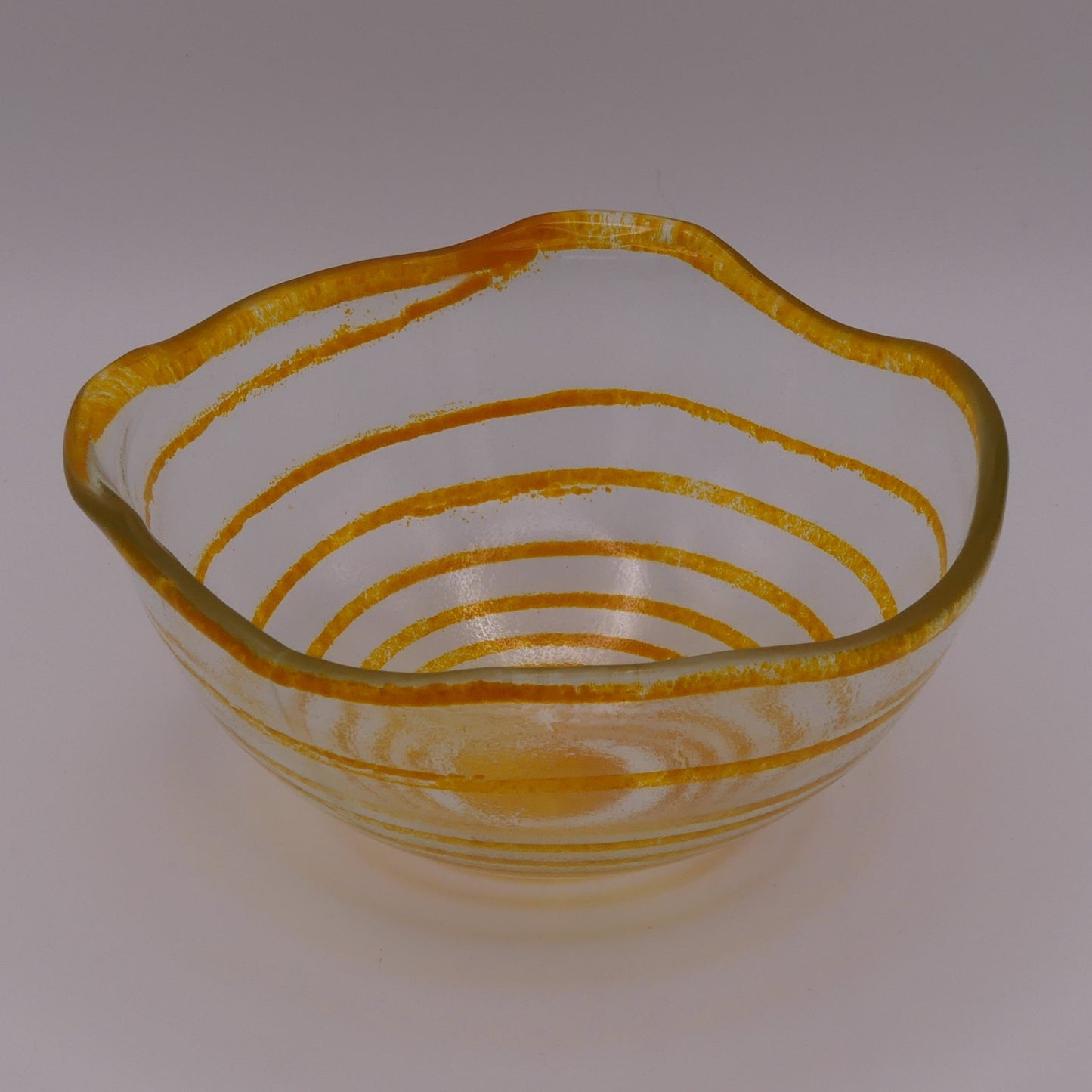 Bol haut spirale transparent orange