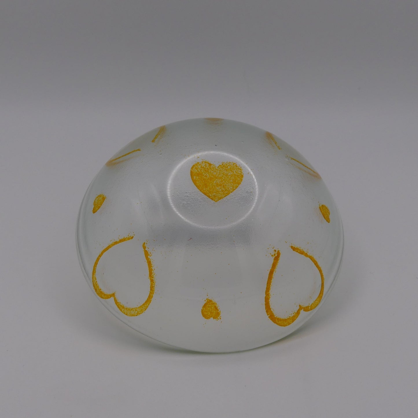 Bol coeur transparent orange