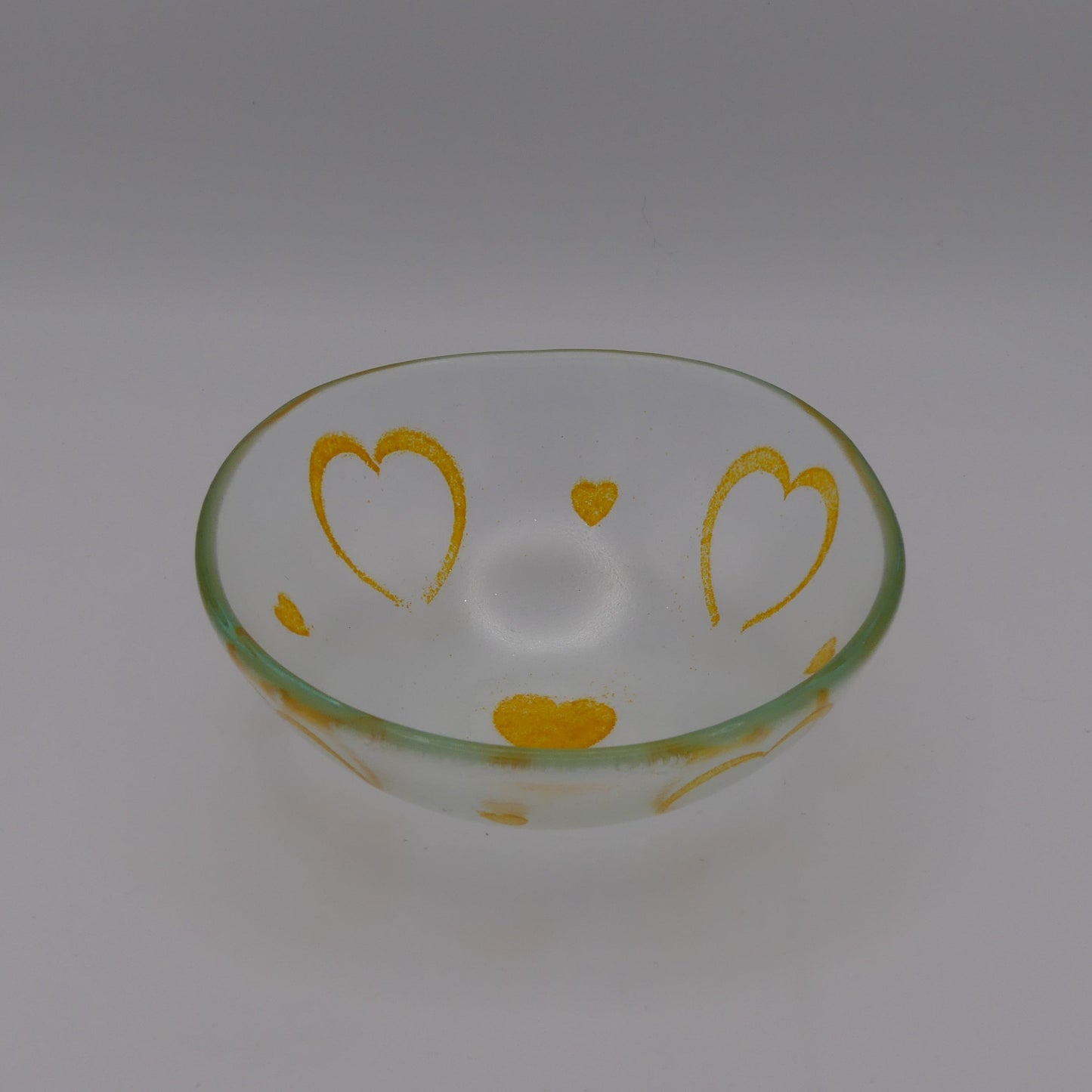 Bol coeur transparent orange