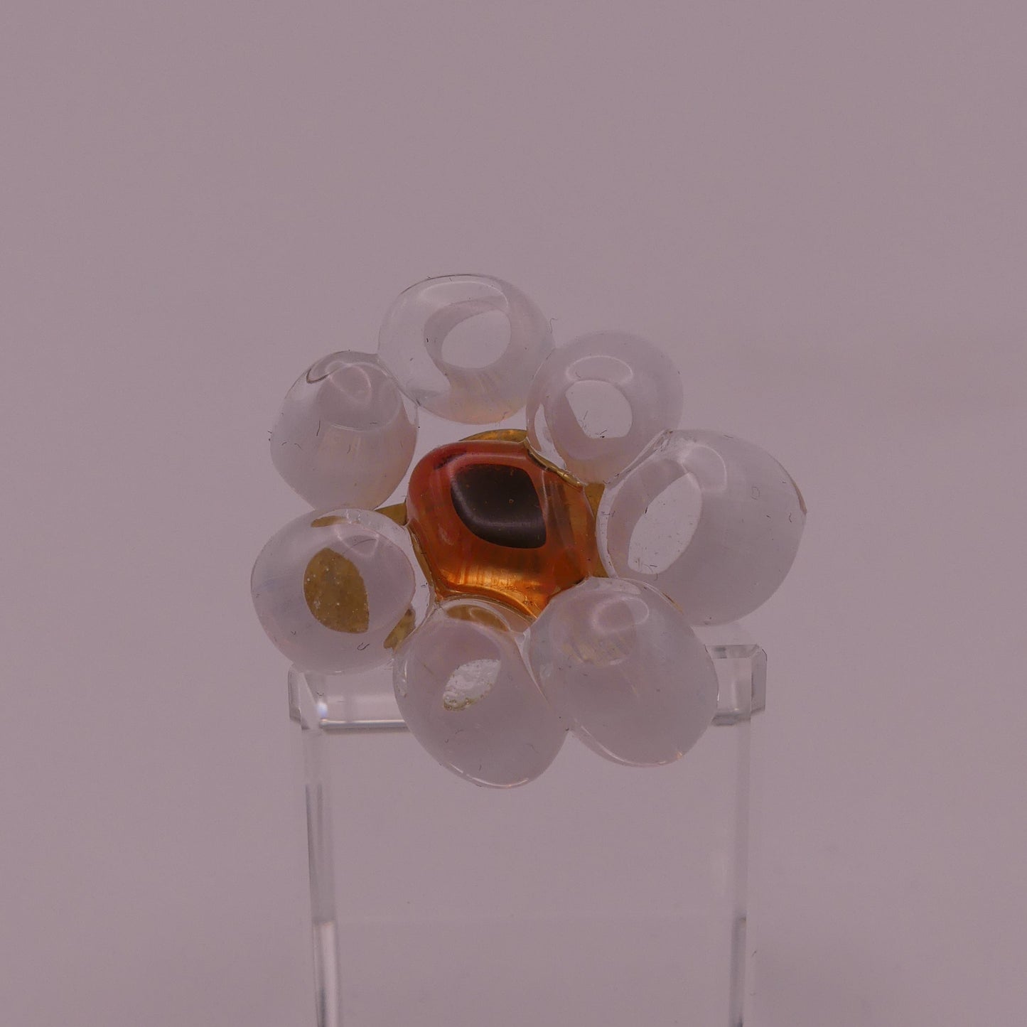 Bague blanche orange