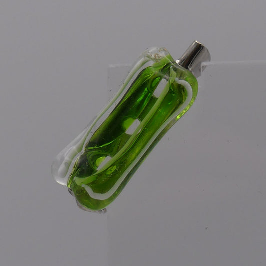 Broche vert blanc
