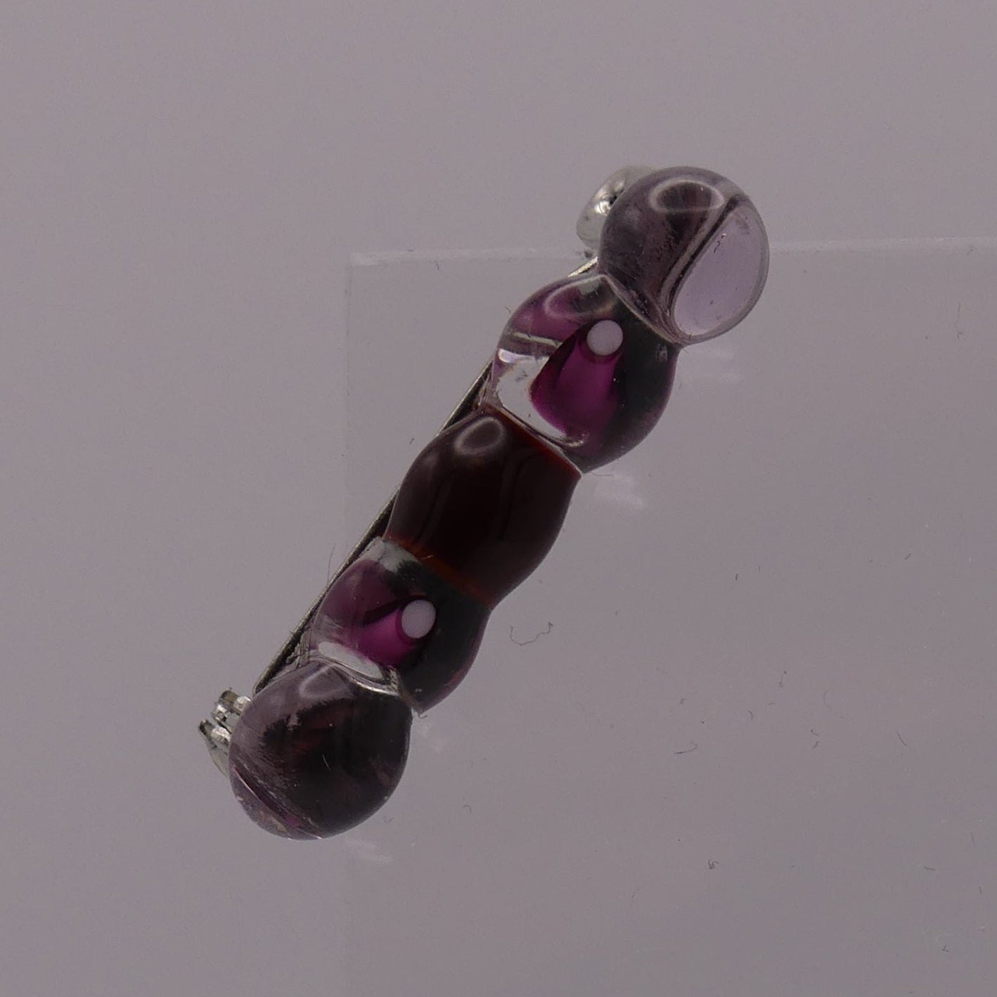 Broche bleu violet rose