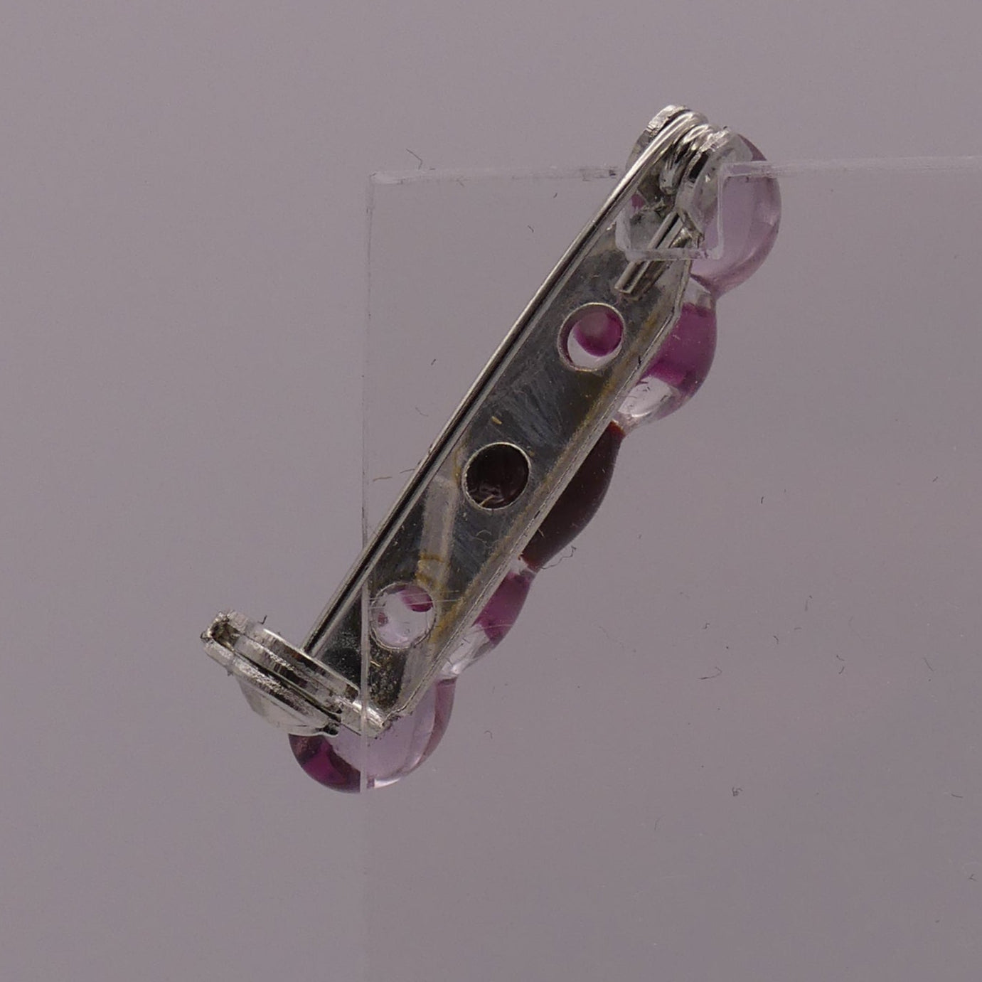 Broche bleu violet rose