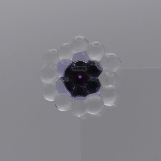 Broche violet transparent