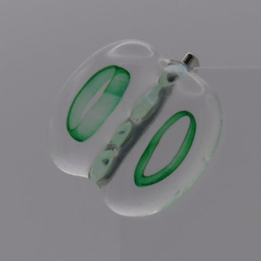 Broche transparent vert