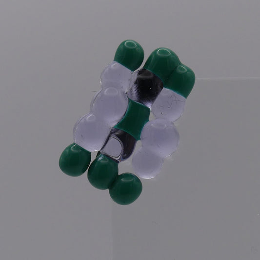 Broche vert violet