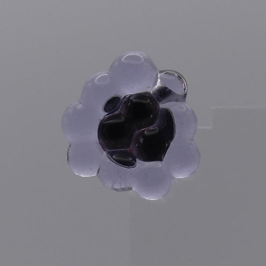 Broche violet transparent