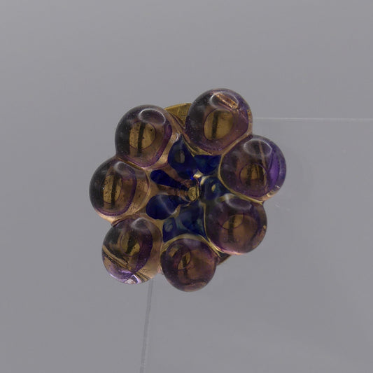 Broche violet bleu