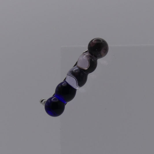 Broche bleu violet rose