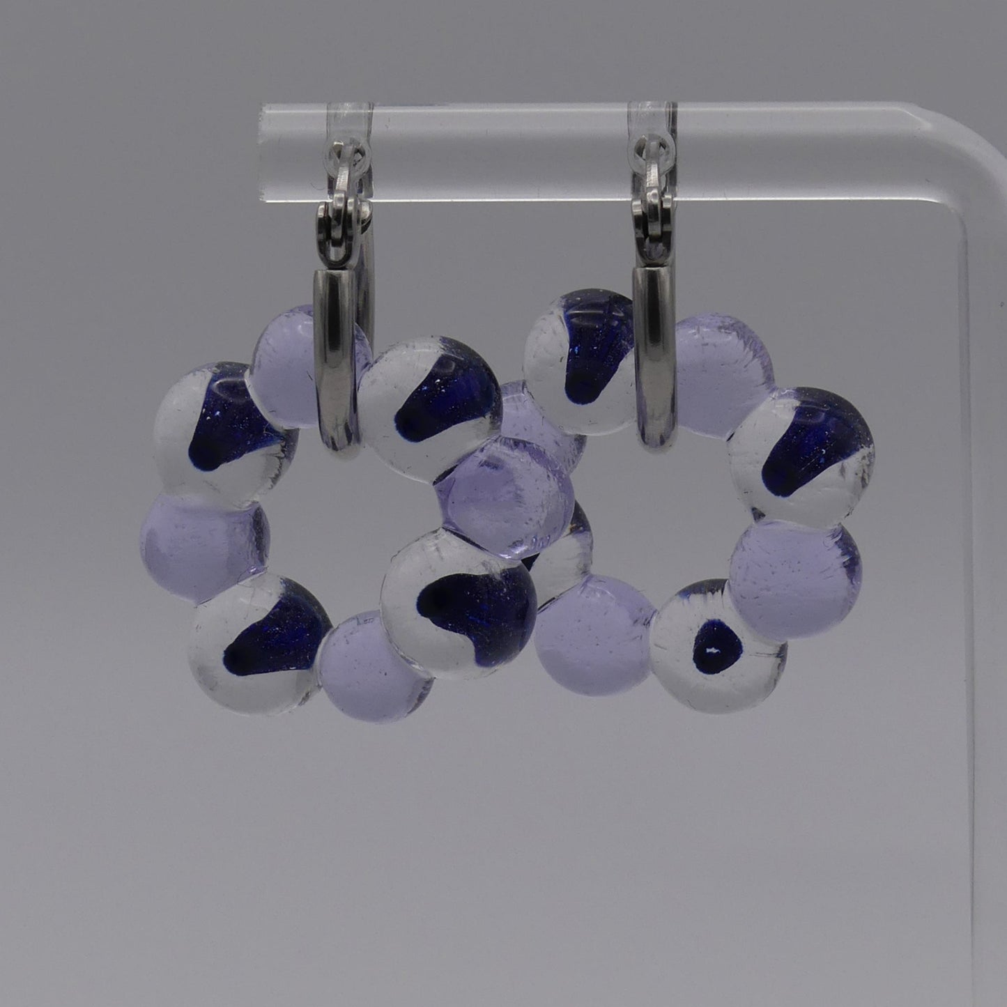 Boucles d'oreilles aventurine violet