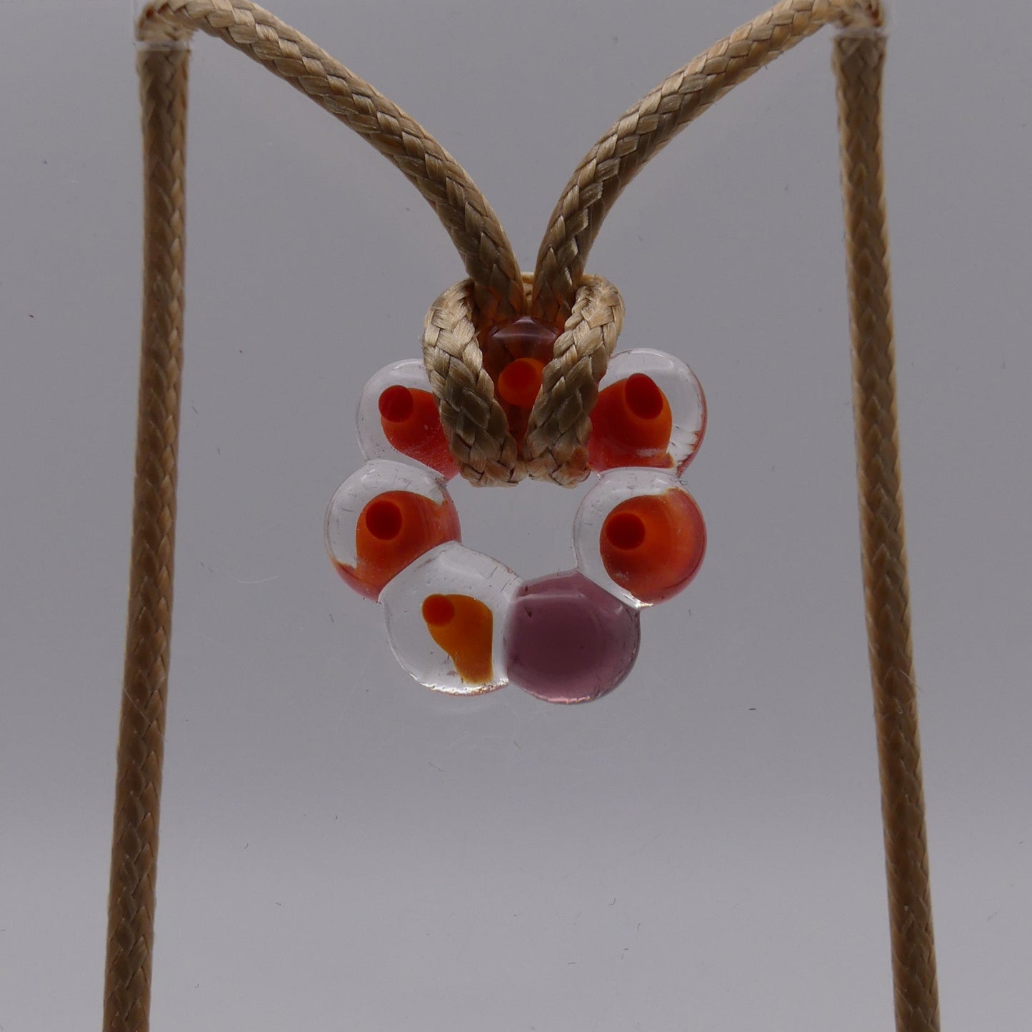 Collier orange rose