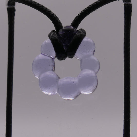 Collier violet transparent