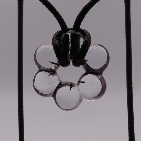 Collier noir transparent