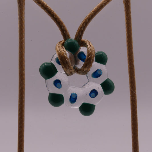 Collier bleu vert