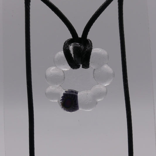 Collier noir transparent