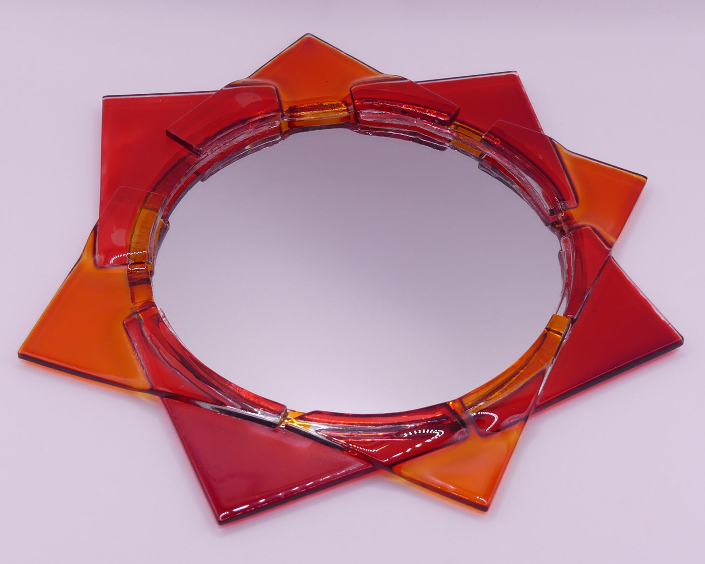 Miroir orange et rouge