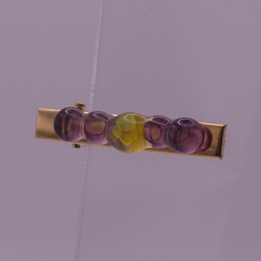 Pince à cheveux violet jaune