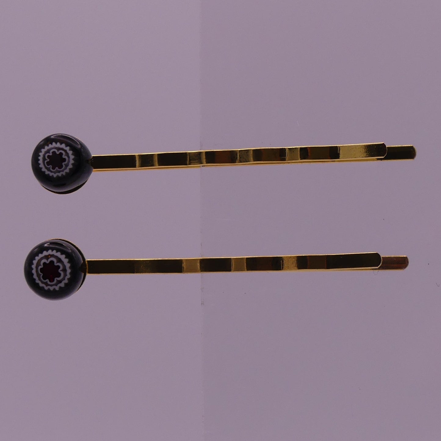 Pinces à cheveux noir motifs