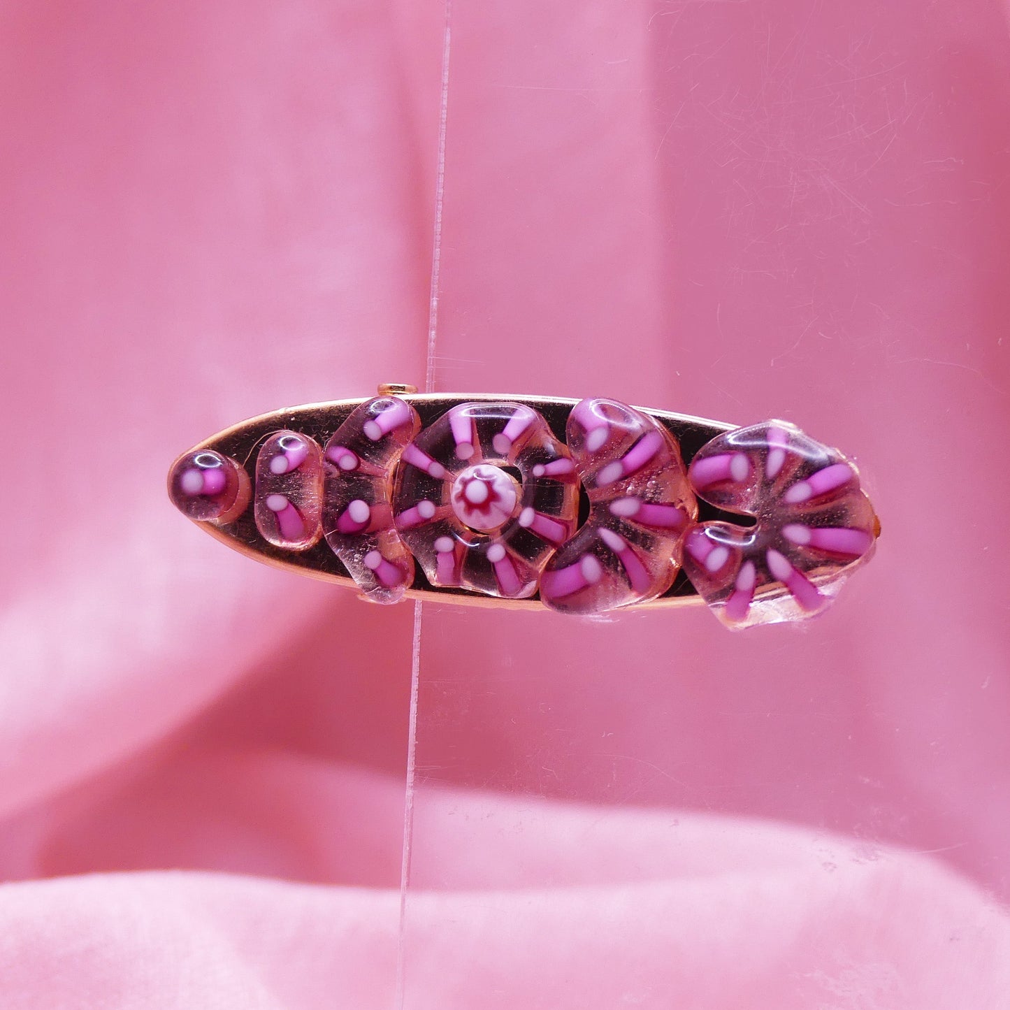 Pince à cheveux framboise