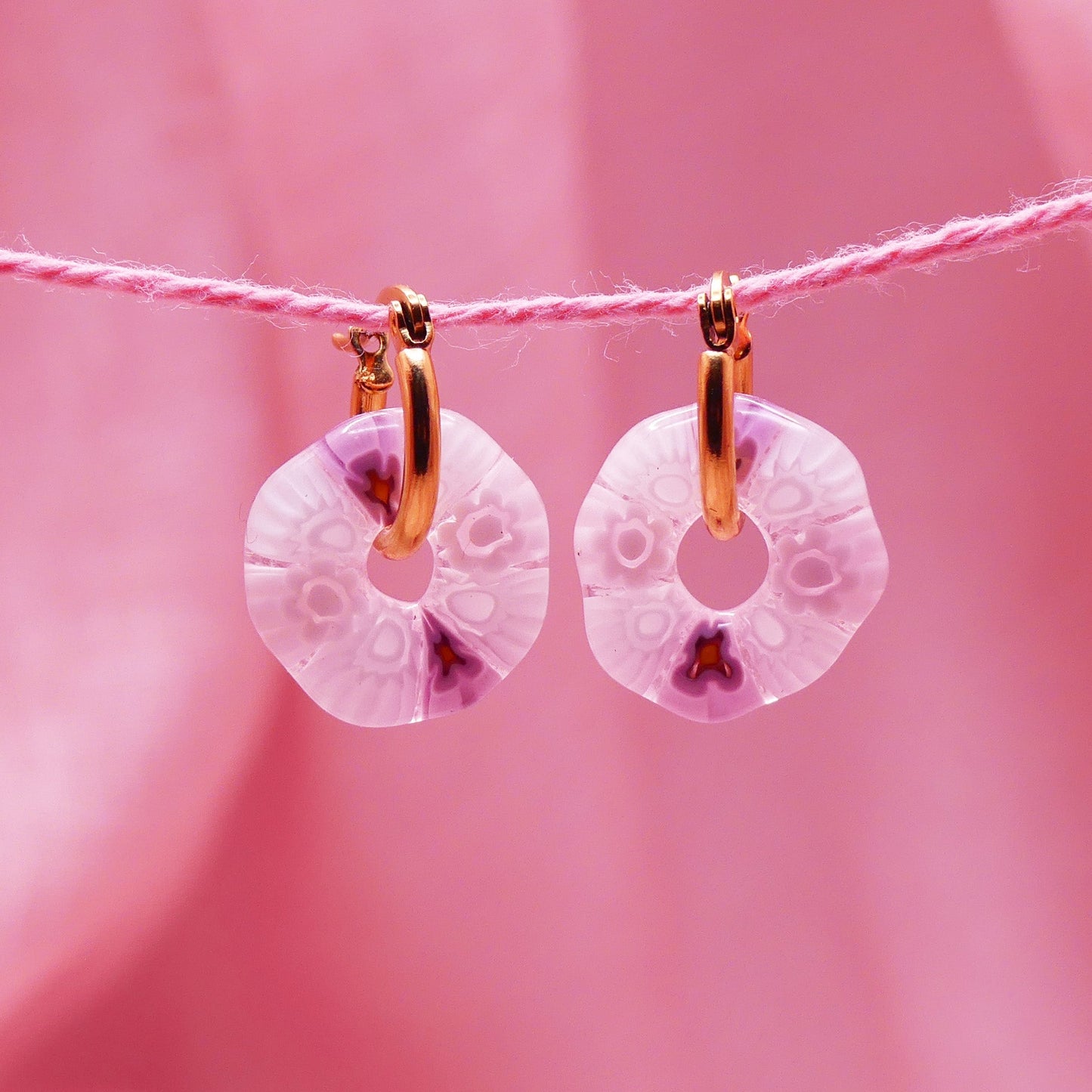 Boucles d'oreilles bouquet de fleurs