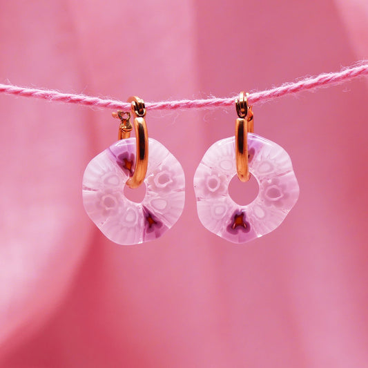 Boucles d'oreilles bouquet de fleurs