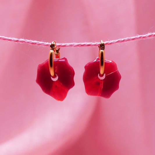 Boucles d'oreilles cerise