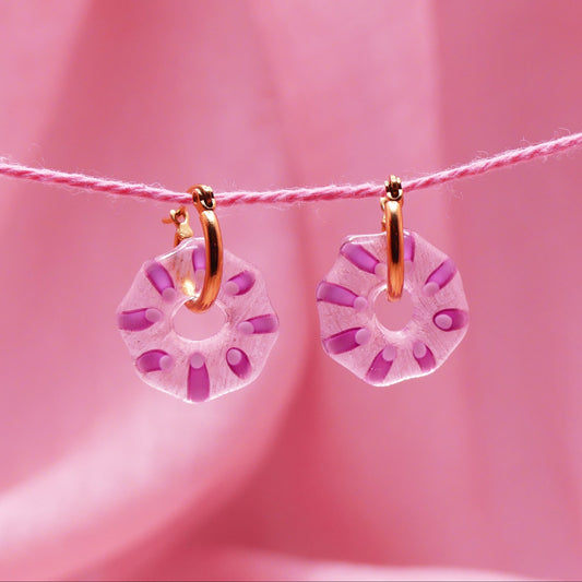 Boucles d'oreilles rose