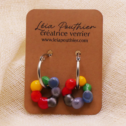 Boucles d'oreilles arc-en-ciel
