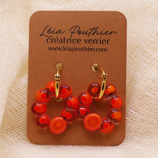 Boucles d'oreilles oranges