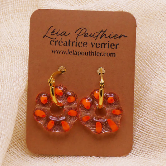Boucles d'oreilles oranges