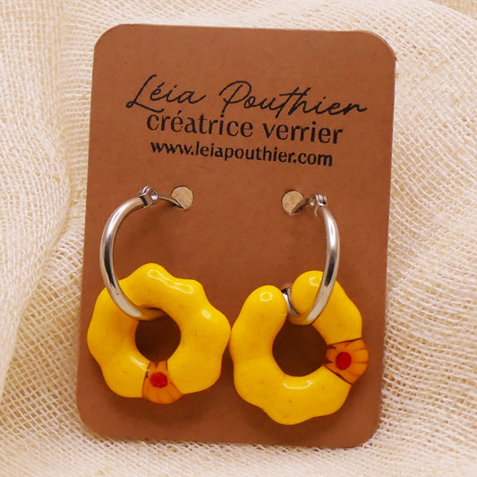 Boucles d'oreilles jaunes