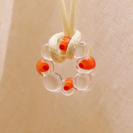 Collier orange  transparent