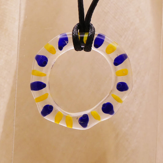 Collier bleu jaune