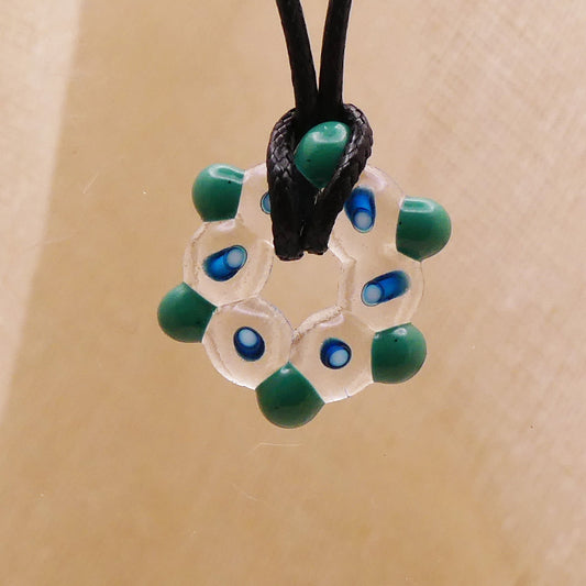 Collier bleu vert