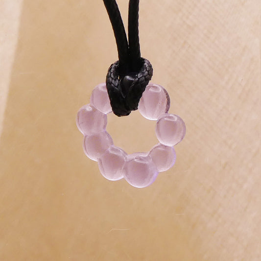 Collier violet transparent