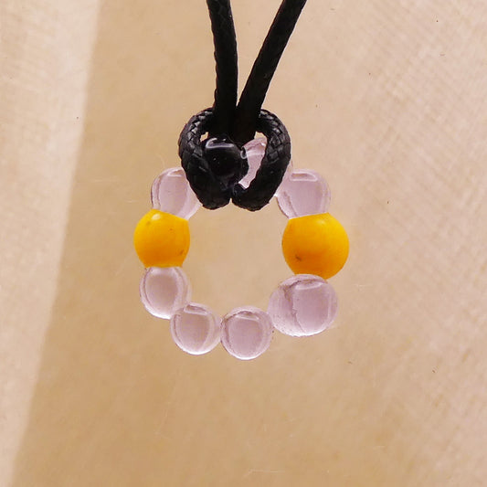 Collier violet jaune
