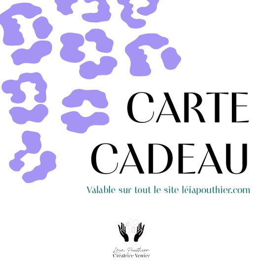 Carte cadeau Léia Pouthier créatrice verrier